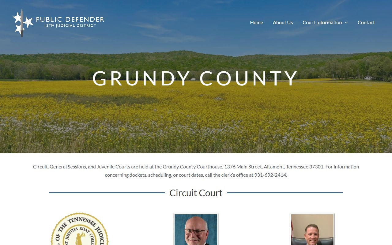 Grundy County court dockets Public Defender Grundy court information