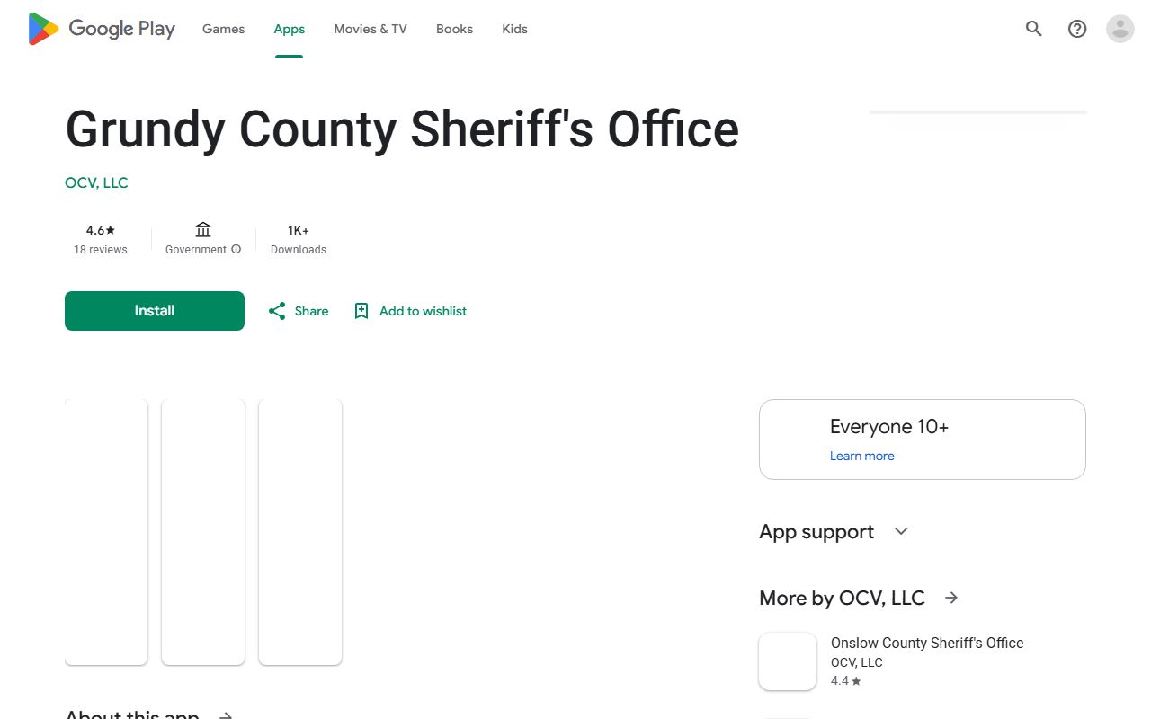 Grundy County warrant records Sheriff's Office Google Play listing